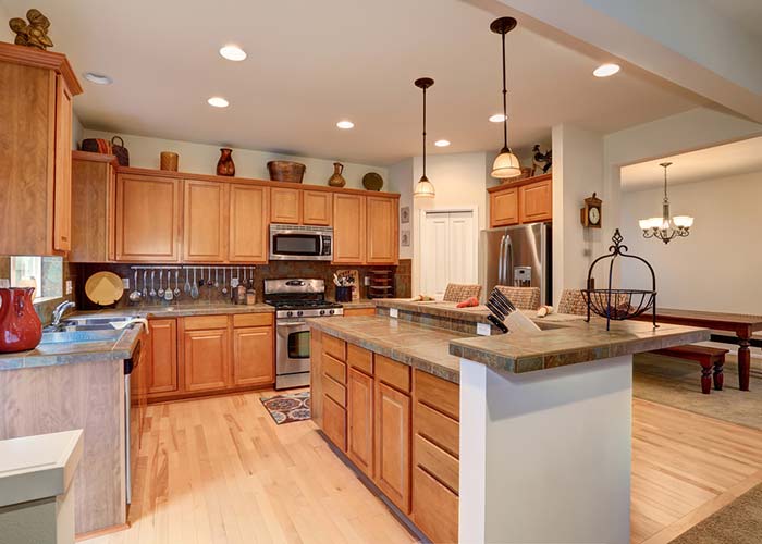 custom wooden cabinets in San diego remodel